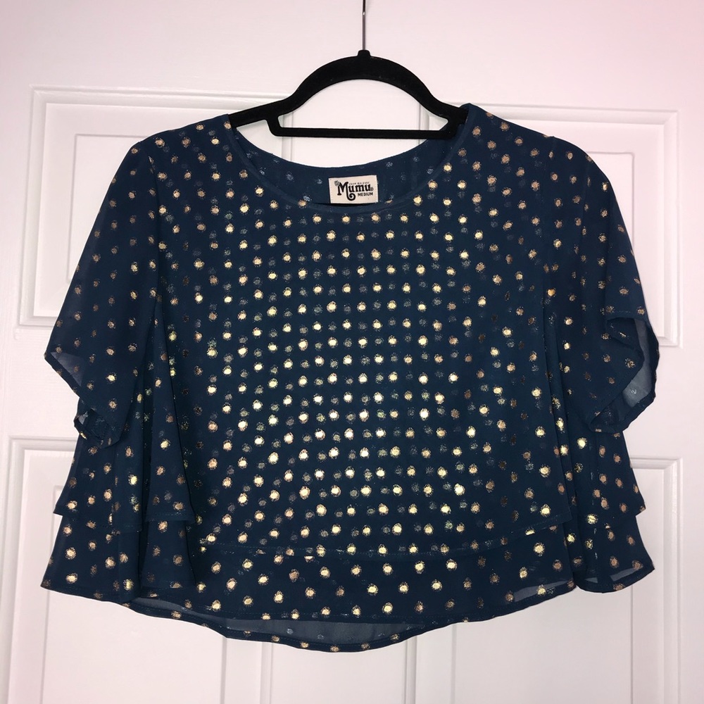 SMYM gold dot top